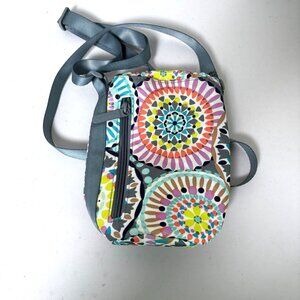Vera Bradley Lighten Up Water Bottle Crossbody Bag Holder Sunny Medallion